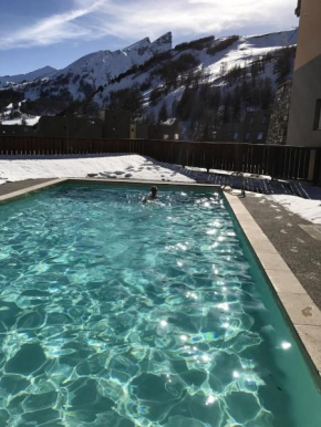 Appartement d'une chambre avec piscine partagee et balcon a Allos